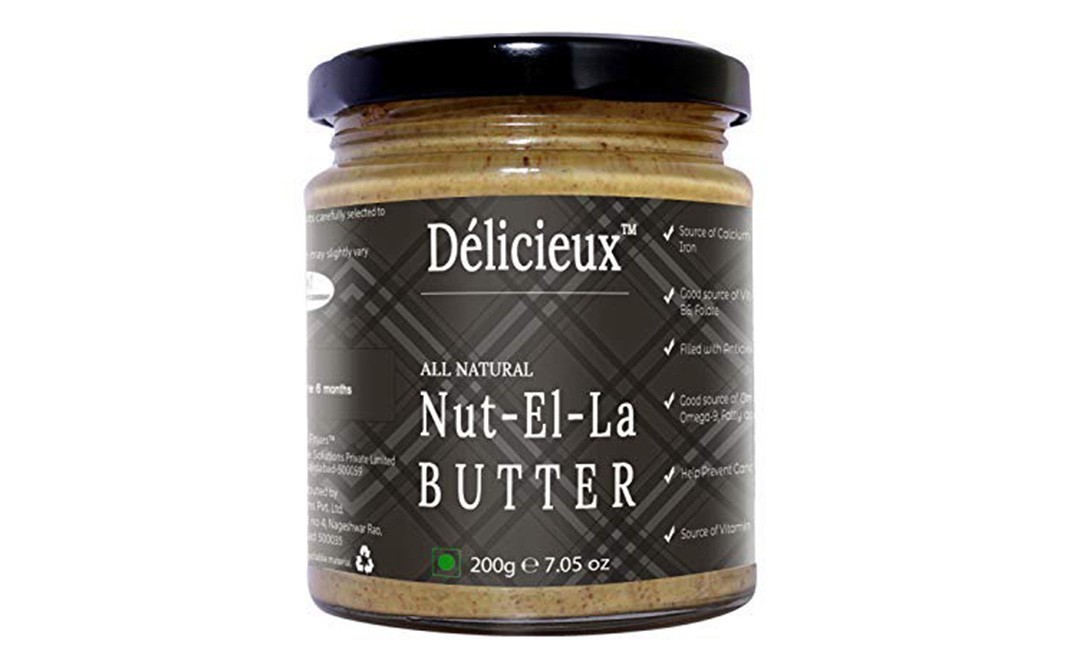 Delicieux All Natural Nut-El-La Butter    Glass Jar  200 grams